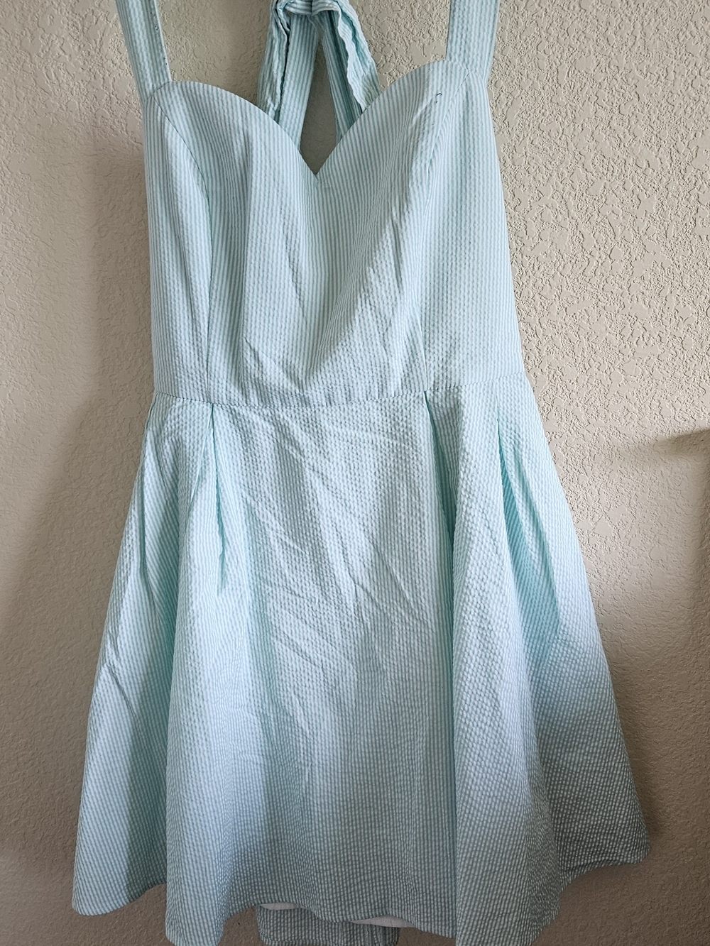 Lauren James Mint Seersucker Stripe Dress